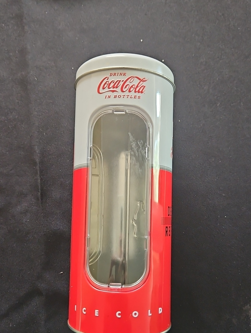 Coca Cola Red & White Retro Straw Holder